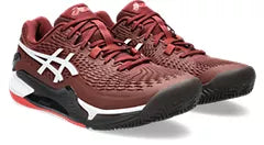 Asics Men's Gel-Resolution 9 CLAY/PADEL (Antique Red/White)