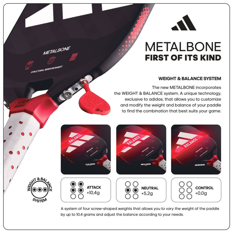 Adidas Metalbone Pickleball Paddle Multi-weight