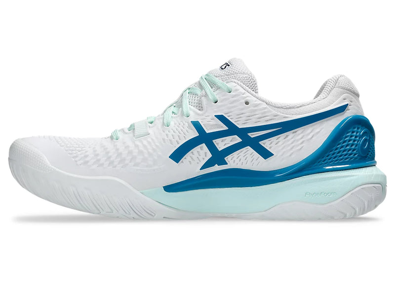 Asics Women's Gel-Resolution 9 (White/teal)