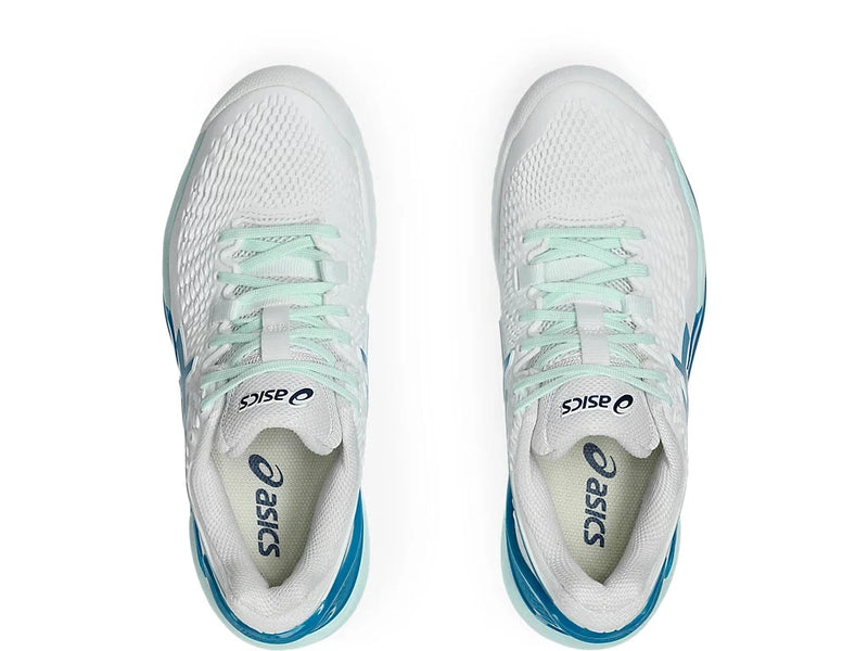 Asics Women's Gel-Resolution 9 (White/teal)