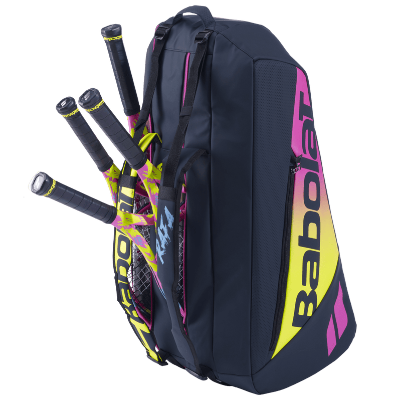 Babolat Pure Aero Rafa Origin 6-Pack Bag (Blue/Yellow/Pink)