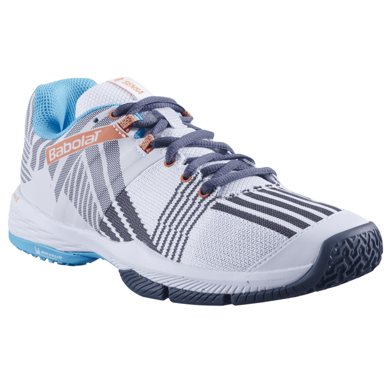 Babolat Women's Sensa Padel Shoe (White/Canyon sunset)